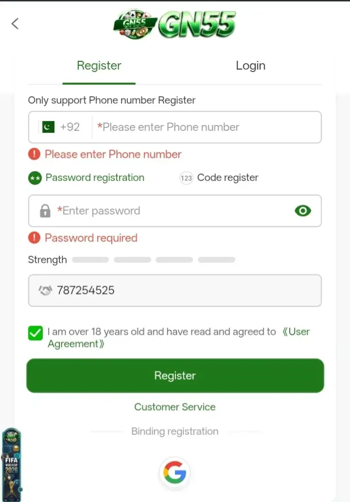 Login and Register